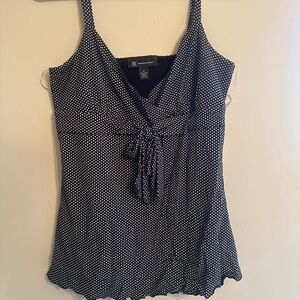 INC International Concepts Black and White Polka Dot Camisole